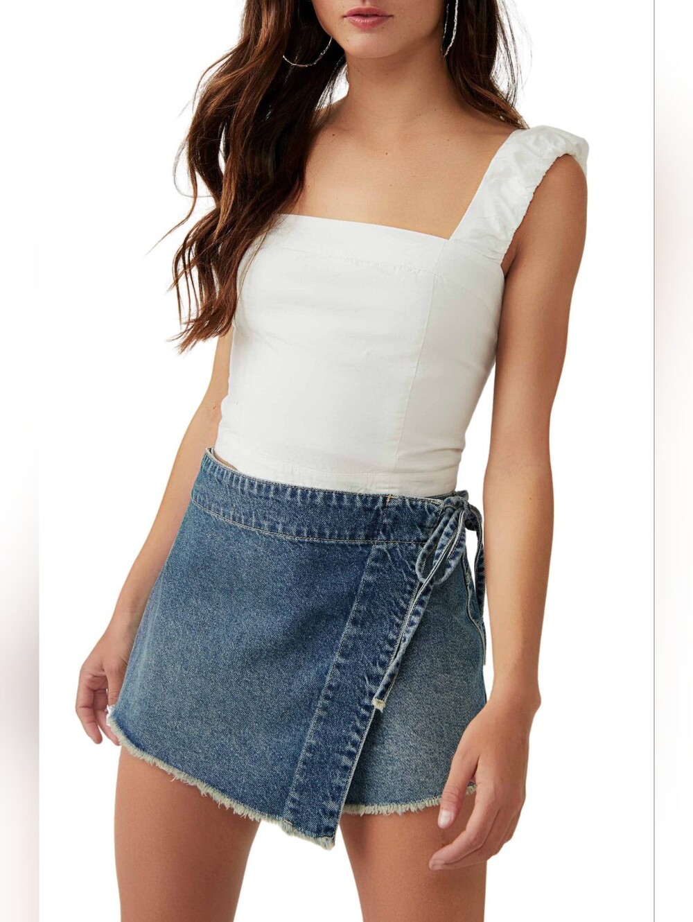 Free People Free Ashley Ruched Crop Tank